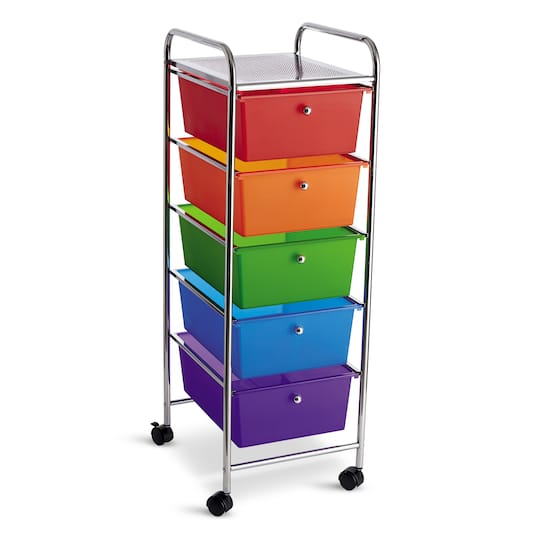 Rainbow Rolling Cart With 5 Drawers By Recollections Michaels